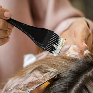 Hair colour correction in cardiff Salon Nia close up