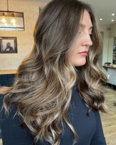 Soft ash-blonde hair colour in Cardiff